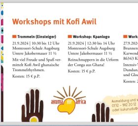 Workshops im Rahmen der afrikanischen Wochen Augsburg