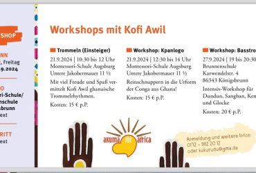 Workshops im Rahmen der afrikanischen Wochen Augsburg